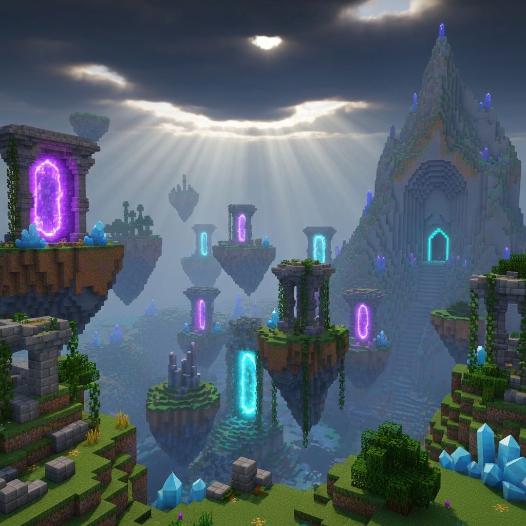Mine Dungeon Craft Dimensions - mystic dimension landscape